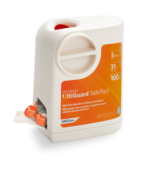 ULTIMED ULTICARE ULTIGUARD PEN NEEDLES - Pen Needle, 5mm Depth, 31G x 3/16", Mini, 100/bx