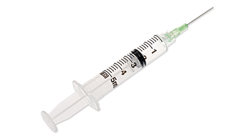 BD Syringe/Needle Combination, 5mL, Luer-Lok™ Tip, 21G x 1", 100/bx, 4 bx/cs (Continental US Only) - 21G, 1"