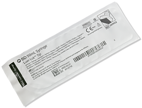 BD Syringe Only, 50mL, Luer-Lok™ Tip, Sterile, Individually Wrapped, 40/bx, 4 bx/cs (Continental US Only)