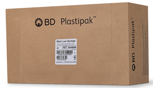 BD Syringe Only, 60mL, Eccentric Tip, 60/bx, 4 bx/cs (Continental US Only)