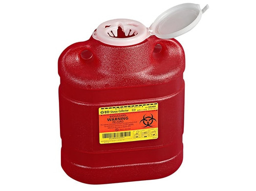 BD Sharps Collector, 8.2 Qt, Medium, Red, 12/cs (Continental US Only) - Red