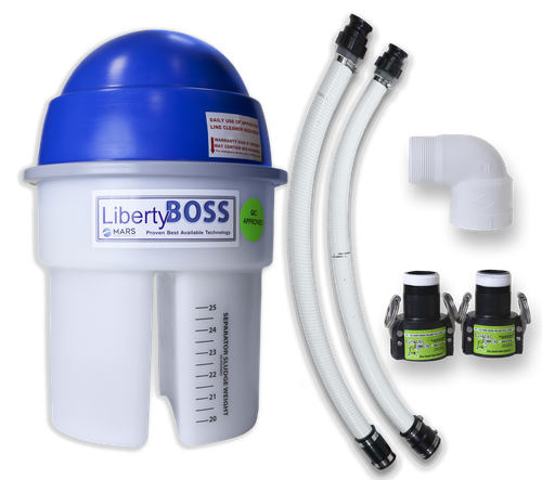 MARS LIBERTYBOSS AMALGAM SEPARATOR Amalgam Separator Upgrade Kit-Wet Vacuum. The Starter Kit includes the following: LibertyBOSS (NO maintenance, NO Filters and guaranteed compliance for up to 3 Years (based on practice size), All Parts Requi...