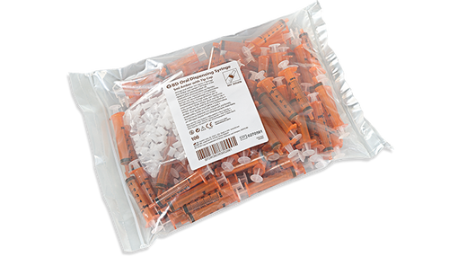 BD Oral Syringe, Amber, 5mL, Tip Cap, 100/pk, 5 pk/cs (Continental US Only)