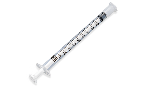 BD Oral Syringe, Clear, 1mL, Tip Cap, 100/bg, 5 bg/cs (Continental US Only) - Clear