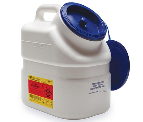 BD Collector, Pharmaceutical, 3 Gallon, Plug Cap, 12/cs (Continental US Only)