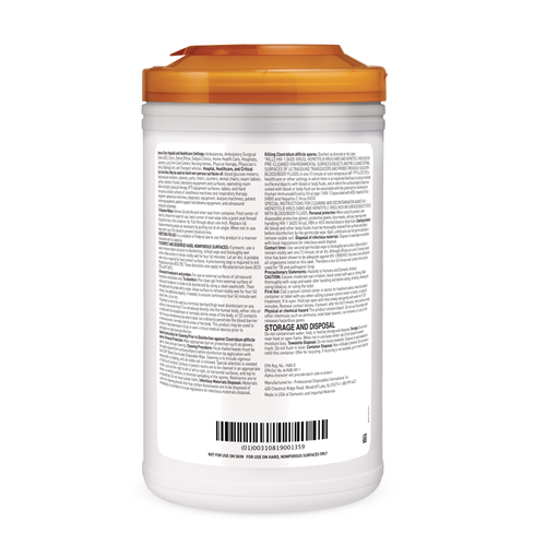 PDI SANI-CLOTH® BLEACH GERMICIDAL DISPOSABLE WIPE Bleach Germicidal Dispsoable Wipe, X-Large, 7½" x 15", 65 wipes/can, 6 can/cs (60 cs/plt) (Minimum Expiry Lead is 90 days) (US Only)