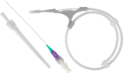 BD PowerGlide ST™ Midline Catheter, Full Tray, 22G, 8cm with GuardIVa® Antimicrobial Hemostatic IV Dressing, 10/cs (Continental US Only) - 22G