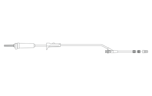 BD Gravity Administration Set, Roller Clamp, 1 SmartSite™ Needle-Free Valve 9" from 2-Piece Male Luer Lock, 20 drop, 104" Length, 17ml Fluid Path, Sterile, 100/cs (Continental US Only) - 9"
