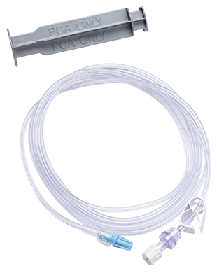 BD Alaris PCA Module Extension Set, Microbore, Anti-Siphon Valve, Pinch Clamp, Fixed Male Luer Lock, Not Made w/ DEHP, 92" Length, PV 2.1 ml, Sterile, 50/cs (Continental US Only) - 92"