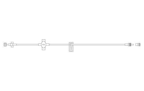 BD Alaris Syringe Module Set, Microbore, Pressure Sensing Disc, Slide Clamp, Fixed Male Luer Lock, Not Made w/ DEHP, 60" Length, 0.7 ml PV, Sterile, 100/cs (Continental US Only) - 60"