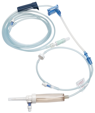 BD Alaris® IV Pump Set, 20 drop/ml, 118" Tubing, (3) Ports, Closed, Low-Sorb, 20/cs (Continental US Only) - 118"