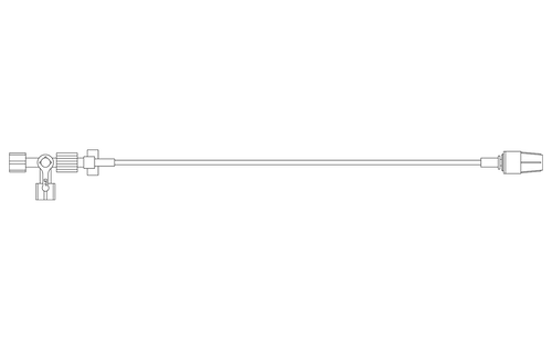 BD Extension Set, 3-Way Stopcock, Spin Male Luer Lock, 20" Length, 3 ml, Not Made with DEHP, Sterile, 72/cs (Continental US Only) - 20"