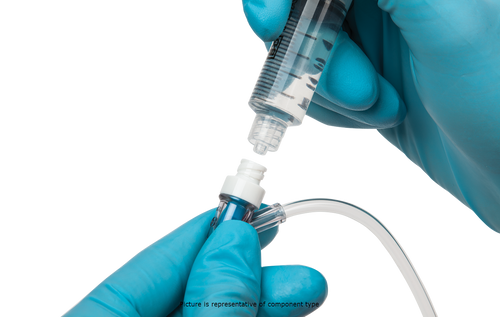 BD Extension Set, Check Valve, (1) MaxPlus Clear Needle-Free Connector, (1) NAC-y Needle-Free Valve 6" from Spin Male Luer Lock, Not Made with DEHP, 12.5" Length, 2.4ml PV, Sterile, 50/cs (Continental US Only) - 6"