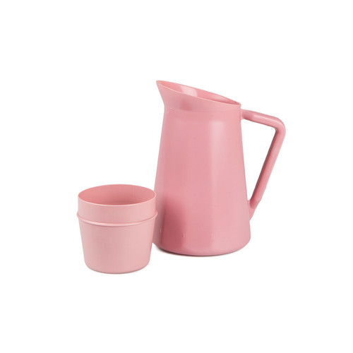 MEDEGEN PITCHERS WITH CUP COVER - Pitcher, 1 Qt, 9 oz Cup-Cover, Rose, 12/cs