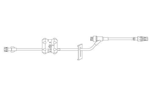 BD Extension Set, Flow Regulator Clamp, (1) NAC-Y Needle-Free Valve 7" from Spin Male Luer Lock, Not Made w/ DEHP, 23" Length, Sterile, 50/cs (Continental US Only) - 7"