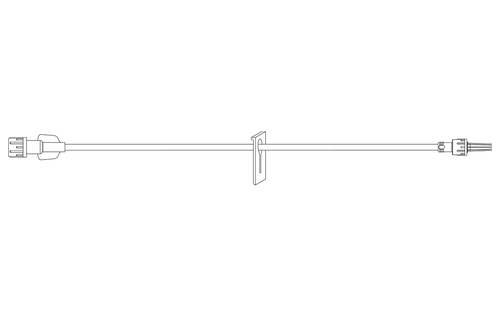 BD Extension Set, Microbore, Slide Clamp, Spin Male Luer Lock, Not Made with DEHP, 60" Length, 0.3ml PV, Sterile, 50/cs (Continental US Only) - 60"