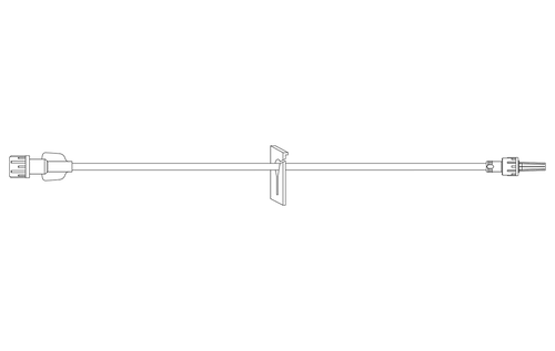 BD Extension Set, Minibore, Removable Slide Clamp, Spin Male Luer Lock, Not Made w/ DEHP, 60" Length, 1.8 ml PV, Sterile, 50/cs (Continental US Only) - 60"