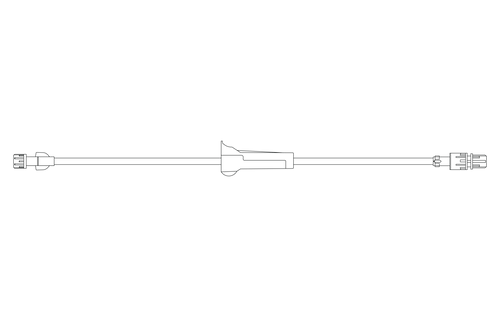 BD Extension Set, Pressure Rated, (1) Removable MaxZero Needle-Free Connector, Slide Clamp, Spin Male Luer Lock, Not Made with DEHP, 7" Length, 0.5ml PV, Sterile, 50/cs (Continental US Only) - 7"