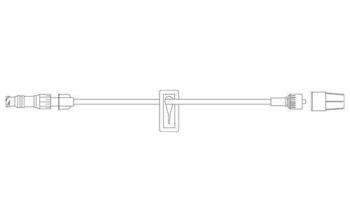 BD Extension Set, Pressure Rated, Smallbore, Includes: (1) SmartSite Needle-Free Connector, Slide Clamp, Spin Male Luer Lock, Not Made w/ DEHP, 6", 0.2 ml PV, Sterile, 25/sleeve, 4 sleeve/cs (Continental US Only) - 6"