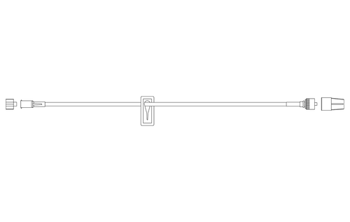 BD Extension Set: Smallbore Slide Clamp, Spin Male Luer Lock, DEHP FREE, L 61 inch, L 158 cm, PV 1.5 mL, Fluid Path Sterile, 100/cs (Continental US Only)