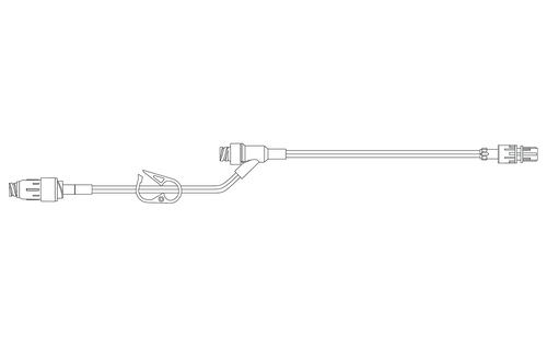BD Pressure Rated Extension Set, MaxPlus Clear Needleless Connector, Pinch Clamp, Needless Y-Site, Male Spin Lock, 9" Length, 1.2 mL PV, 50/cs (Continental US Only) - 9"