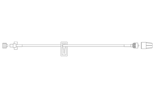 BD Smallbore Extension Set, Slide Clamp, Spin Male Luer Lock, Not Made with DEHP, 6" Length, 0.3 ml PV, Sterile, 100/cs (Continental US Only) - 6"