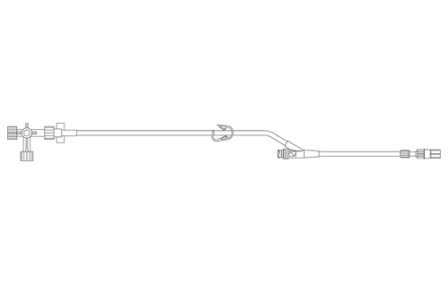 BD SmartSite™ Extension Set, Pinch Clamps, 4-Way Stopcock (Off Indicator), 1 SmartSite™ Needle-Free Valve, 6" 2-Piece Luer Lock, 50/cs (Continental US Only) - 6"