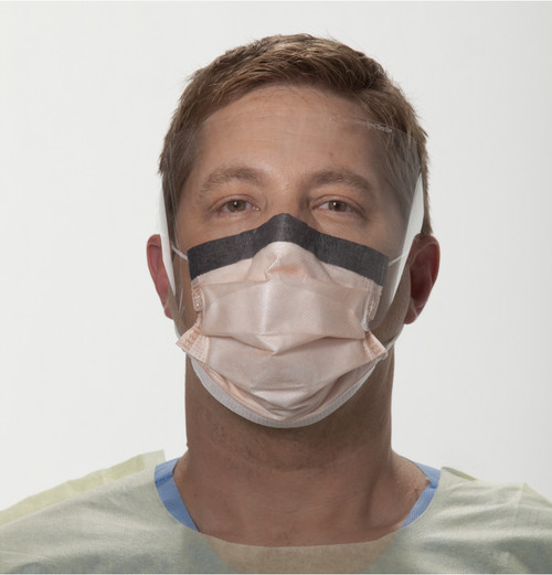HALYARD FLUIDSHIELD™ FACE MASKS - Fluidshield® Fog-Free Procedure Mask with Earloops, Level 3, Wraparound Visor, Orange, 25/pkg, 4 pkg/cs (72 cs/plt) (US Only) (Short-Dated & Non-Returnable)