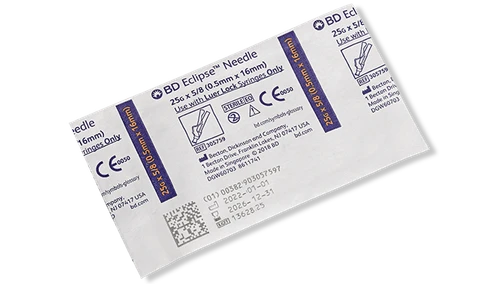 BD Needle, 25G x 5/8", For Luer Lok Syringes Only, 100/bx, 12 bx/cs (Continental US Only) - 25G, 5/8"
