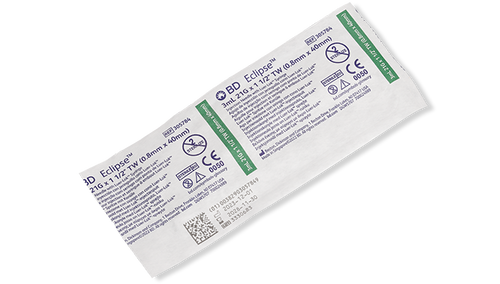 BD ECLIPSE™ Needle, 21G x 1½", 3mL, Luer-Lok™ Syringe, Detachable Needle, 50/bx, 6 bx/cs (Continental US Only) - 21G, 1½"