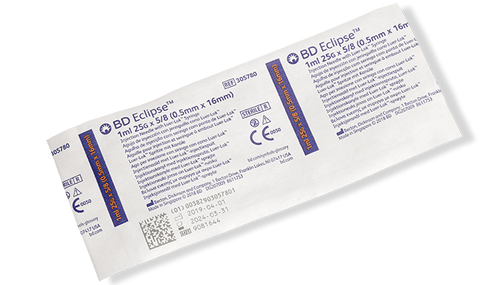 BD Needle, 25G x 5/8", 1mL, Luer-Lok™ Syringe, Detachable Needle, 50/bx, 6 bx/cs (Continental US Only) - 25G, 5/8"