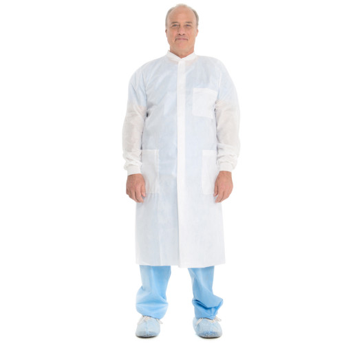 HALYARD BASIC LAB COAT - Lab Coat, White, Small, 25/cs (US Only)