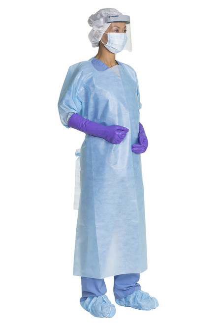 HALYARD LAMINATED COMFORT GOWNS - Laminated Comfort Gown, With Thumbhooks, Blue, X-Large, 100/cs (US Only)