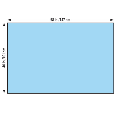 HALYARD DRAPES - Half Drape, 40" x 58", Non-Sterile, 80/cs (US Only)