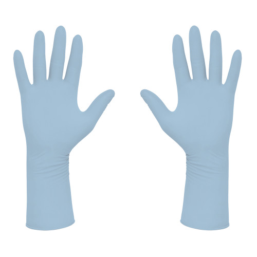 HALYARD PUREZERO® HG3 NITRILE CLEANROOM GLOVES - Gloves, Size 7.5, 12" Long with Smooth Grip, 4-mil Fingertip Thickness, Light Blue, Sterile, 30 pr/bx, 10 bx/cs (Any glove product purchased after 4/10/26 is non-returnable until further notice based o