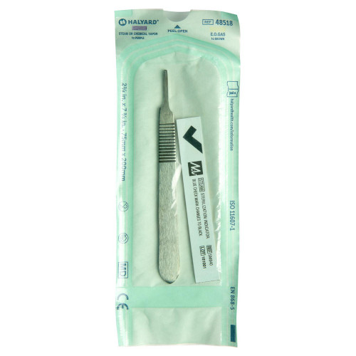HALYARD STERILIZATION POUCH - Sterilization Pouch, Heat Seal Paper, 2¾ " x 7 ¾ ", 75mm x 200mm, Flat Pack, STEAM/EO, 250/bx, 8 bx/cs (US Only)