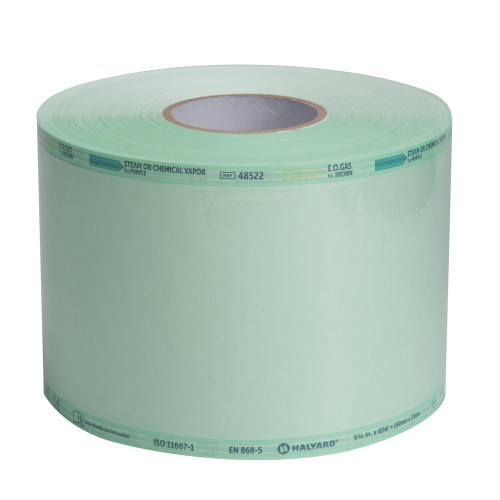 HALYARD STERILIZATION POUCH - Sterilization Pouch, Heat Seal Paper, 5¾ " x 656 ft, 150mm x 200m, Flat Reel, STEAM/EO, Shrink-Wrapped Individually, 1 reel/cs (US Only)