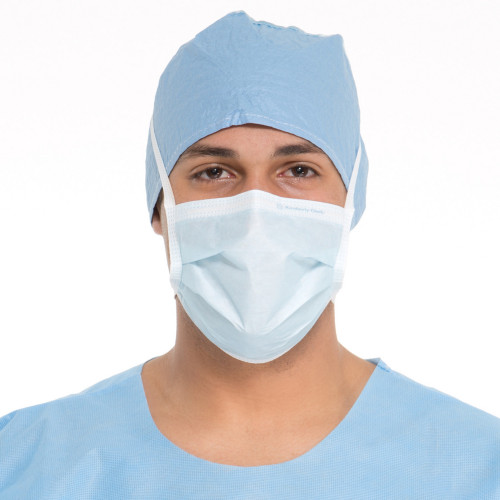 HALYARD KC100 SURGICAL & PROCEDURE MASKS - Surgical Mask, Tie, Blue, 50/bx, 6 bx/cs (US Only)
