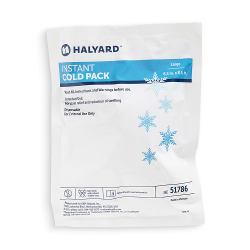 HALYARD INSTANT COLD PACKS - Cold Pack, 6.5" x 8", 24/cs