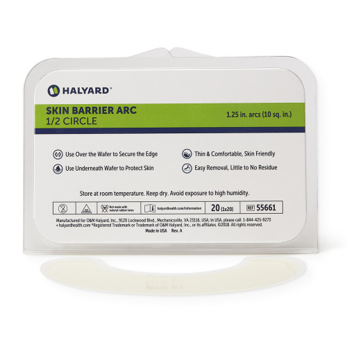 HALYARD OSTOMY SUPPLIES & ACCESSORIES - Skin Barrier Strips, C-Shaped, 20/pk, 50 pk/cs