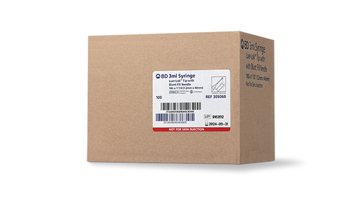 BD Syringe, 3mL, Blunt Plastic Cannula, For Interlink® System, 100/bx, 8 bx/cs (Continental US Only)