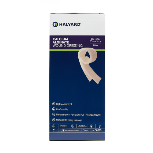 HALYARD DRESSING - Dressing, Alginate, 1" x 12", 5/bx, 10 bx/cs