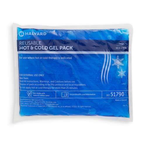 HALYARD HOT OR COLD GEL PACKS - Gel Pack, Hot/Cold, Large, 10" x 12", Reusable, 12/cs