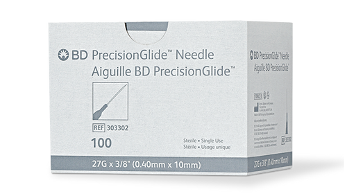 BD PrecisionGlide™ Needle, 27G x 3/8", IB, Needle Only, 100/pk, 10 pk/cs (Continental US Only) - 27G, 3/8"