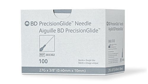 BD PrecisionGlide™ Needle, 27G x 3/8", IB, Needle Only, 100/pk, 10 pk/cs (Continental US Only) - 27G, 3/8"