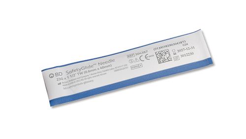 BD SafetyGlide™ Needle, 23G x 1.5", RB, Thin Wall, 50/pk, 10 pk/cs (Continental US Only) - 23G, 5"