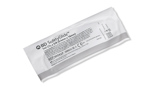 BD Syringe, 1mL, 27G x 5/8" Subcutaneous Needle, Regular Bevel, 50/bx, 8 bx/cs (Continental US Only) - 27G, 5/8"