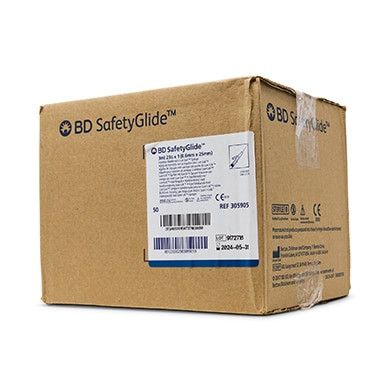 BD Syringe, 3mL, 23G x 1" Shielding Intramuscular Injection Needle, Regular Bevel, Regular Wall, Detachable Needle, 50/bx, 8 bx/cs (Continental US Only) - 23G, 1"