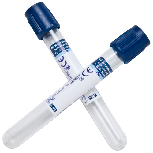 BD K2 EDTA Venous Blood Cololection Tube, 13X75, 3.0ml, Plastic, Hemogard™ Closure, Sterile, Tan, 1000/cs (Temp Sensitive; Non-Returnable) (Continental US Only)