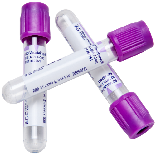 BD K2 EDTA Venous Blood Cololection Tube, 13X75, 3.0ml, Plastic, Hemogard™ Closure, Sterile, Tan, 1000/cs (Temp Sensitive; Non-Returnable) (Continental US Only)